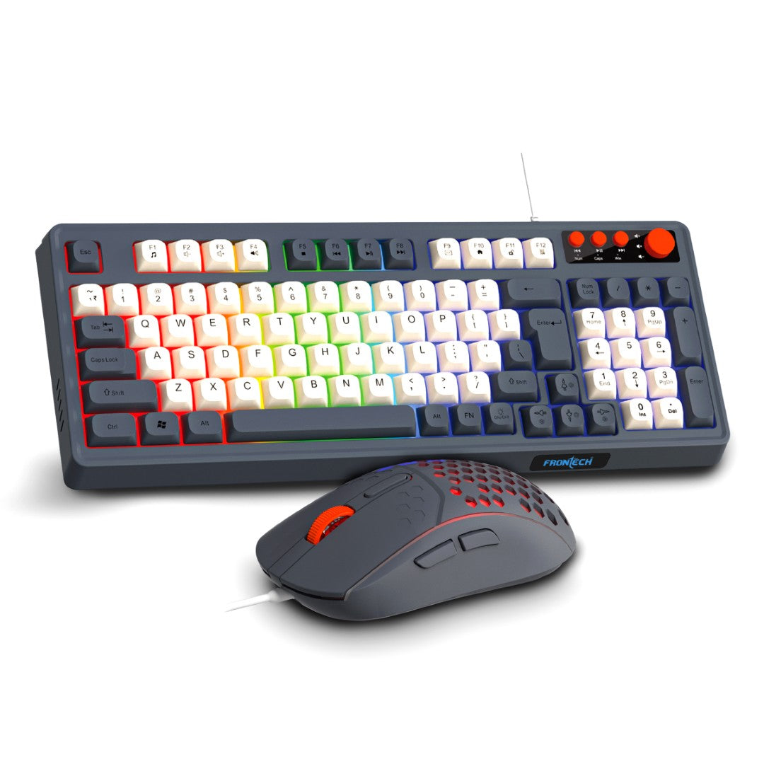 Frontech Aero Blade Wired Gaming Set: Rainbow LED, 94 Keys, 7200 DPI (KB-0044) Frontech Aero Blade Wired Gaming Set: Rainbow LED, 94 Keys, 7200 DPI (KB-0044)
